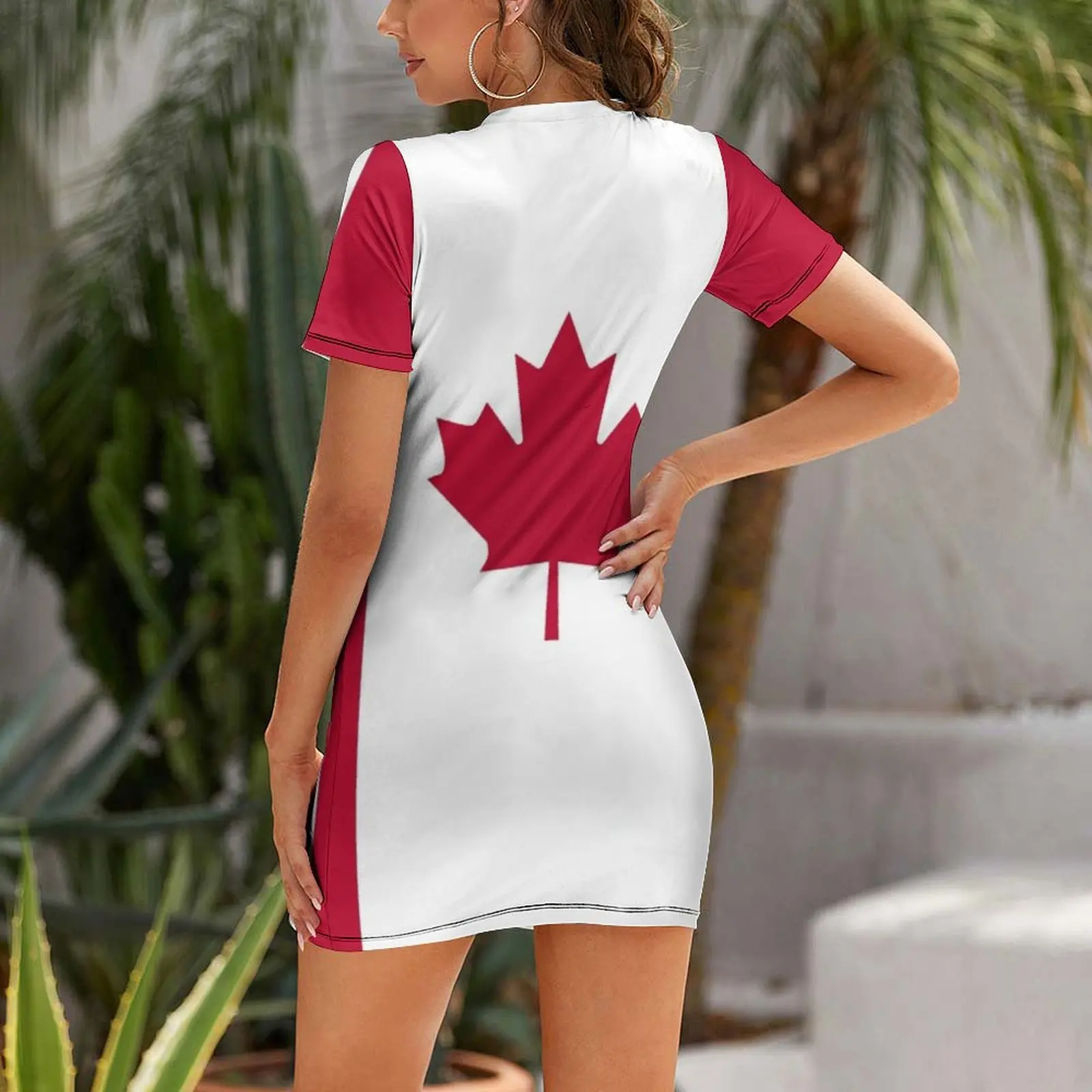 Flag of Canada Short-Sleeved D - Summer Clothing Women Canada ulasan dan harga